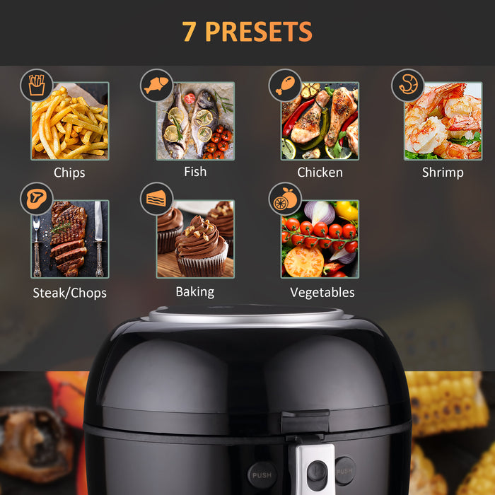 7L Digital Air Fryer Oven - Multi-function Cooker with 7 Presets and Rapid Air Circulation - Ideal for Healthy Frying, Roasting, Baking, Broiling & Dehydrating