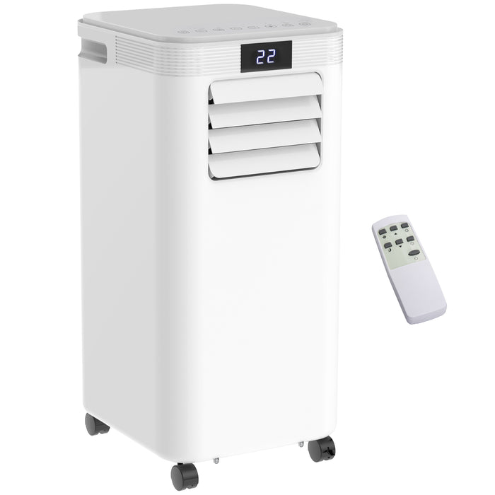 8000 BTU 4-in-1 Portable Air Conditioner - Cooling, Dehumidifying, Ventilating with Fan - Remote Control, LED Display, 24-Hr Timer, Auto Shut-Off Feature