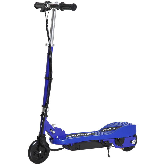 Kids Folding E-Bike - 120W Electric Scooter with 2x12V Rechargeable Battery, Adjustable Height & PU Wheels - Perfect Ride-On Toy for 7-14 Year Olds, Blue