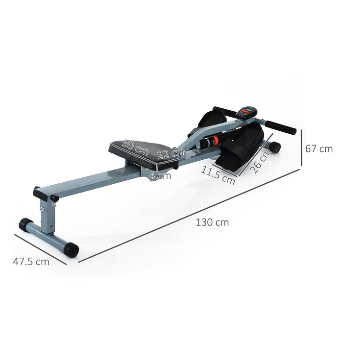 Rowing Machine with Advanced Monitoring - Full-Body Workout and Cardio Training Equipment - Ideal for Home Gym Enthusiasts