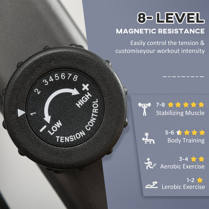 Recumbent Exercise Bike with Magnetic Resistance - Stationary Cycling for Fitness and Cardio, LCD Monitor and Tablet Holder - Ideal for Indoor Workout and Training, Black