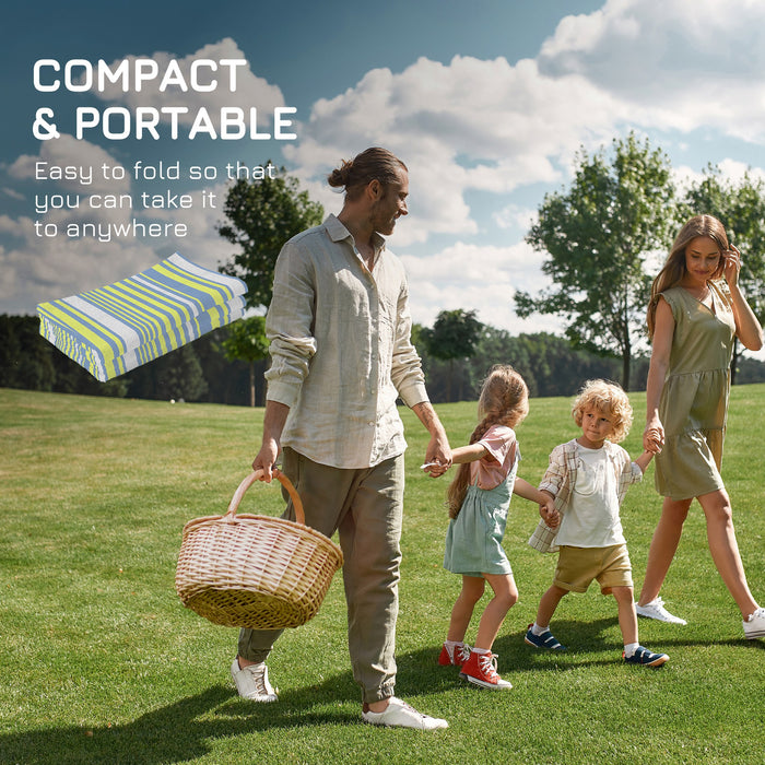 Reversible Outdoor Mat - Waterproof, Lightweight, Plastic Straw Rug for Backyard & Camping - Ideal for Deck, RV, Picnic, Beach, 121x182cm