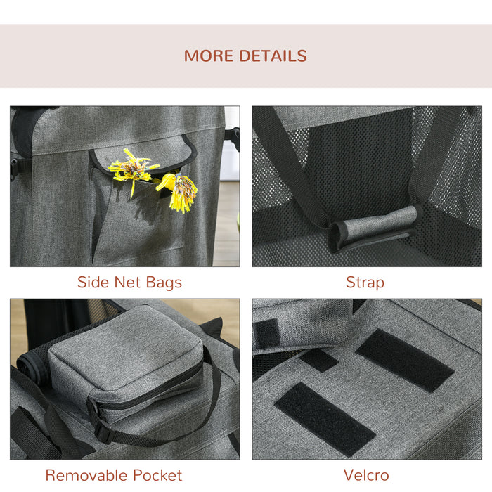 Oxford Fabric Folding Pet Carrier Bag - Durable, Portable Travel Tote for Cats and Dogs - Ideal for Airplane, Car Travel or Vet Visits