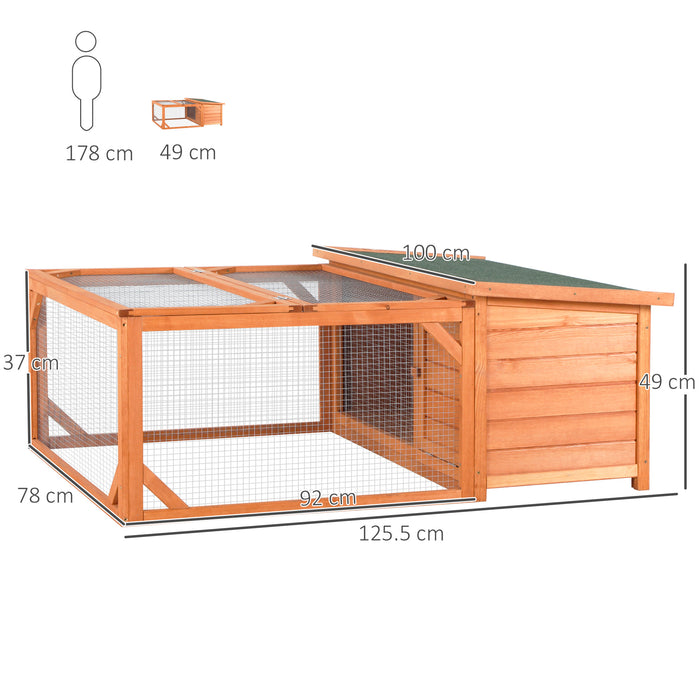 Deluxe Bunny Villa - Elevated Small Animal Hutch with Openable House and Enclosed Run - Ideal for Guinea Pigs, Rabbits, and Ferrets