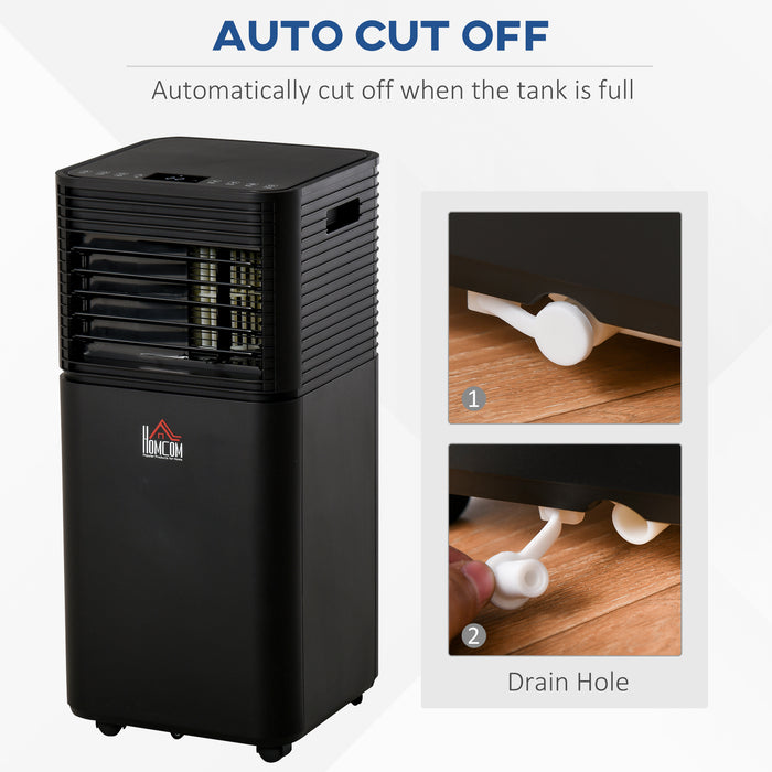 8000 BTU 4-in-1 Portable Air Conditioner - Cooling, Dehumidifying, Ventilating with Fan and LED Display - Includes Remote, 24Hr Timer & Auto Shut-Down for Home Comfort