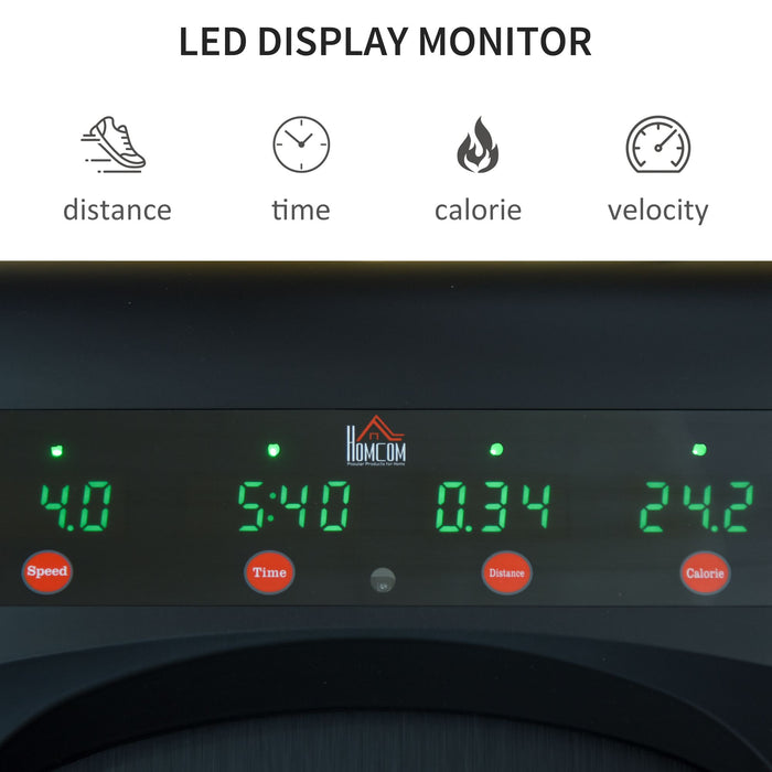 Foldable Walking Machine Treadmill with LED Display - 1-6km/h Speed, Portable & Remote-Controlled - Ideal for Home Office Fitness Routines