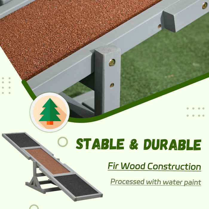 Agility Training Wooden Pet Seesaw - Large Dogs, Anti-Slip, Durable, 180cm Length - Outdoor Exercise and Play Equipment for Canine Fitness