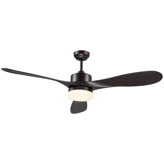 Brown Modern LED Ceiling Fan with Reversible Function - Indoor Mount with Remote Control, Elegant Lighting - Perfect for Bedroom and Living Room Comfort