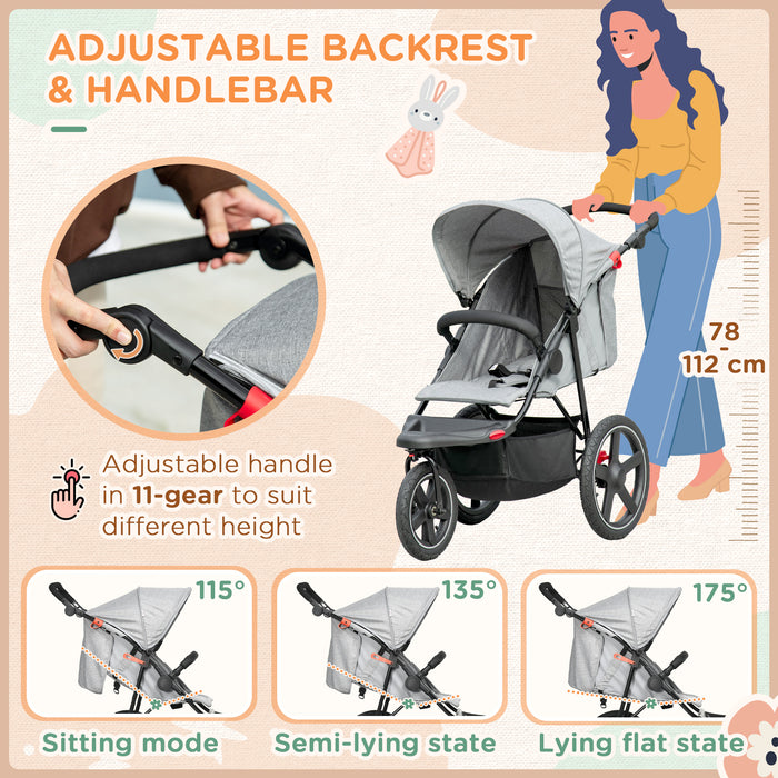 Tri-Wheel Foldable Stroller with Canopy and Basket - Versatile Travel System for Babies - Compact Storage Solution for On-the-Go Parents