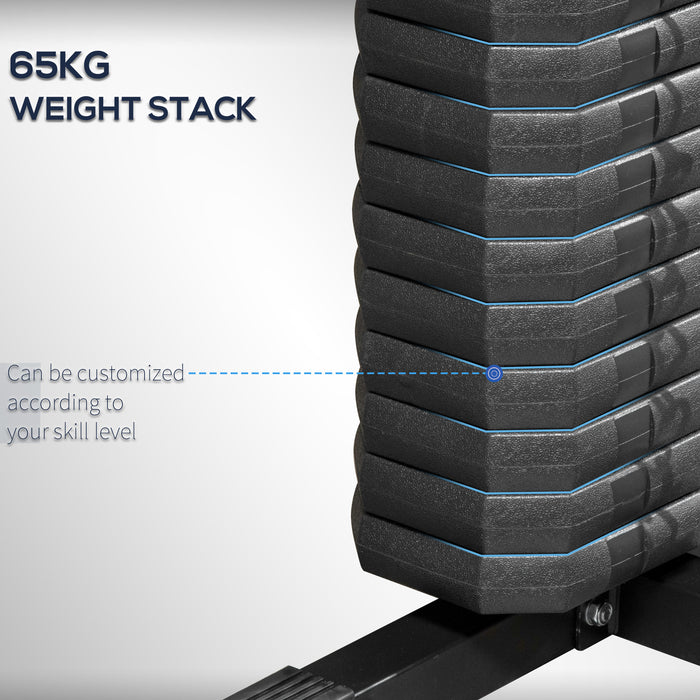 Multi Gym 66kg Weight Stack - Multifunction Home Gym Equipment for Full Body Exercises - Ideal for Strength Training & Bodybuilding