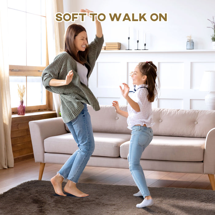 Plush Brown Shaggy Rug - Soft Area Carpet for Living Room, Bedroom, Dining 90x150 cm - Cozy Floor Covering for Home Comfort