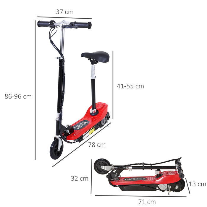 Kids' Electric Scooter - 120W Motorized Ride On Toy with Dual 12V Batteries - Fun Outdoor Sports Toy for Children in Vibrant Red