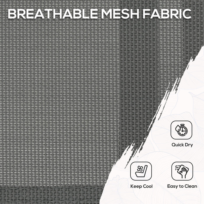 Seven-Piece Steel Dining Set - Aluminum-Top Table & Matching Chairs - Elegant Outdoor Patio Furniture