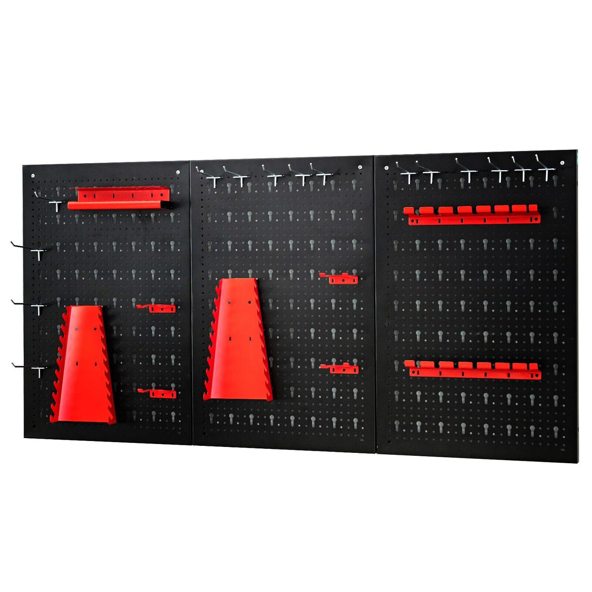 Metal Pegboard Wall-Mounted Tool Storage Kit - Includes 3 Pegboards - Ideal for Organizing Tools and Garage Spaces