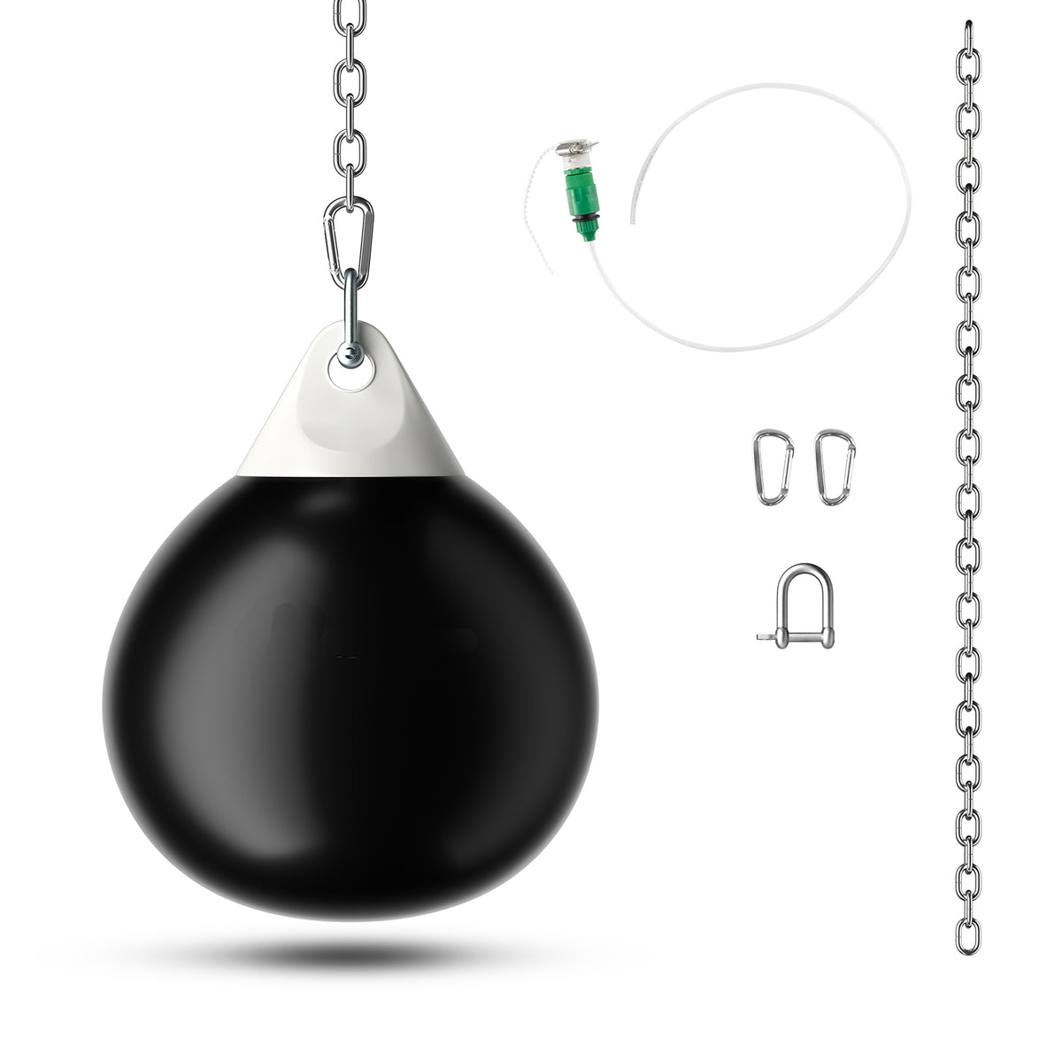 Adjustable Metal Chain Water Punching Bag - Robust Training Equipment with Insurance Buckles - Ideal for Boxers and Martial Arts Enthusiasts