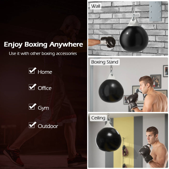 Adjustable Metal Chain Water Punching Bag - Robust Training Equipment with Insurance Buckles - Ideal for Boxers and Martial Arts Enthusiasts