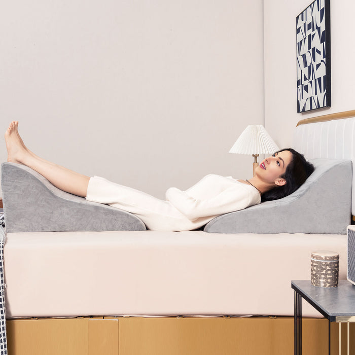 Curved Design Wedge Pillow - Ideal for Comfortable Sleeping, Machine-washable - Perfect Solution for Better Sleep Hygiene