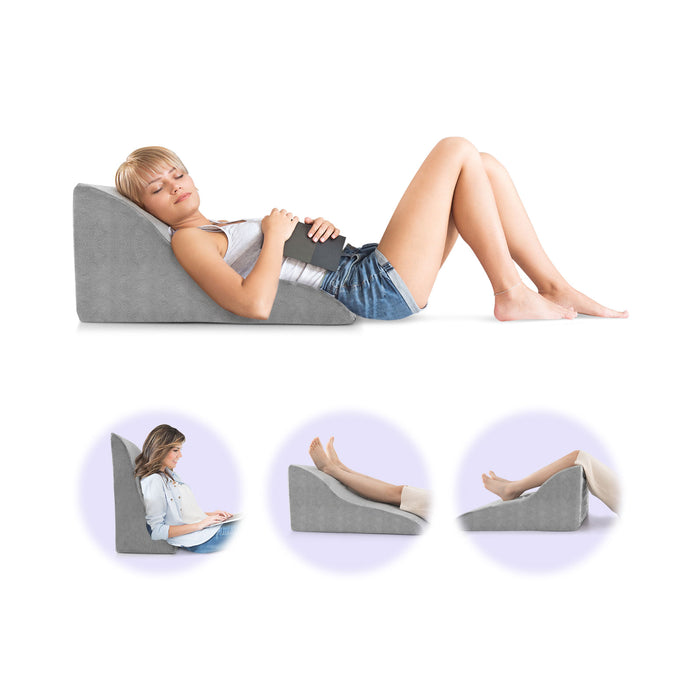 Curved Design Wedge Pillow - Ideal for Comfortable Sleeping, Machine-washable - Perfect Solution for Better Sleep Hygiene