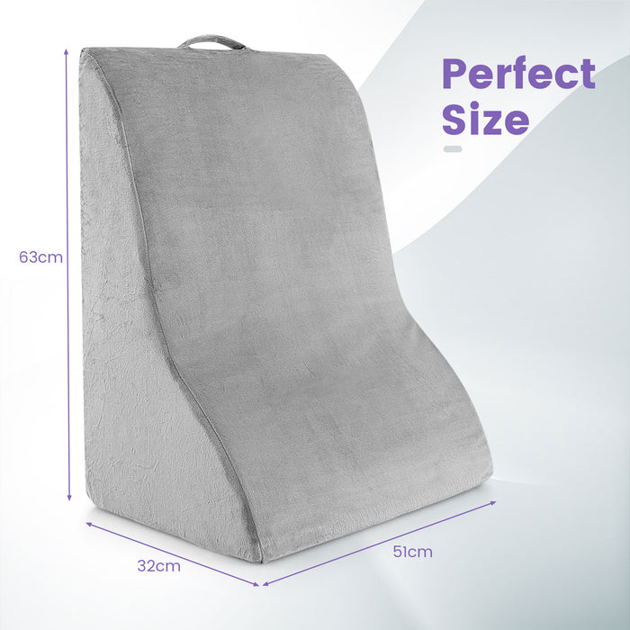 Curved Design Wedge Pillow - Ideal for Comfortable Sleeping, Machine-washable - Perfect Solution for Better Sleep Hygiene
