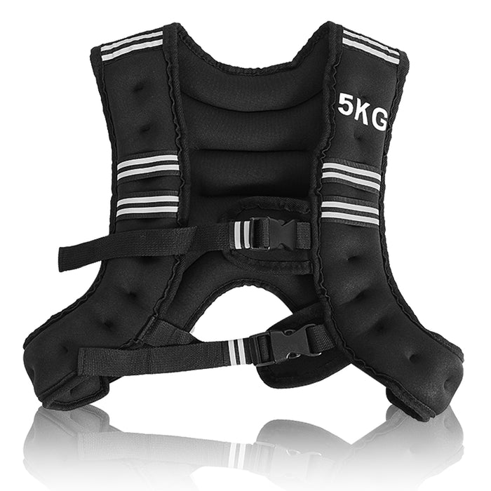 Weighted Vest 5 kg Edition - Reflective Stripe and Adjustable Strap Enhanced Training Gear - Ideal for Enhancing Workouts and Fitness Regimen