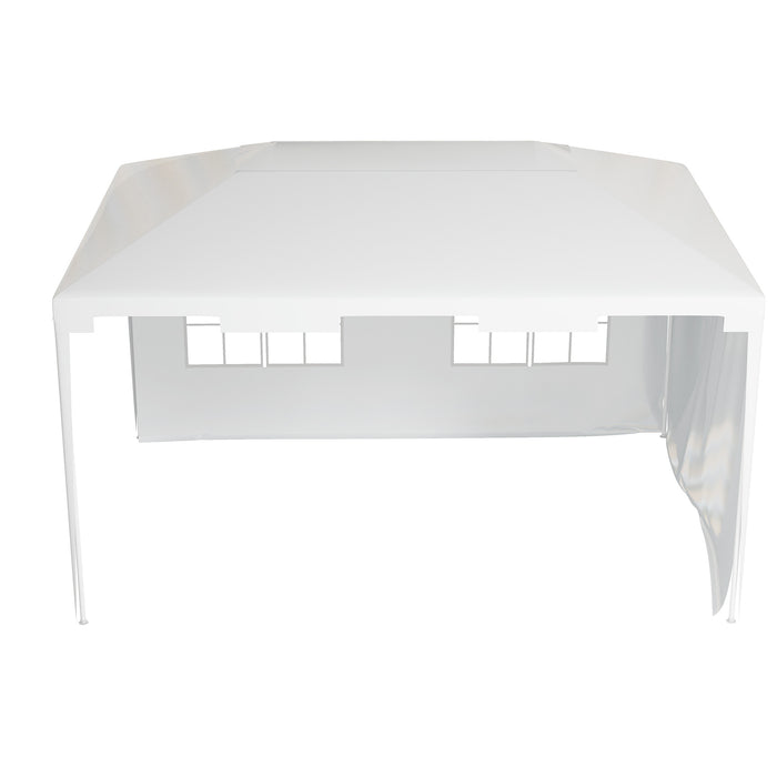 Garden Gazebo Marquee - 3x4m Outdoor Shelter with 2 Sidewalls, Perfect for Patio and Yard Events - Elegant White Party Tent