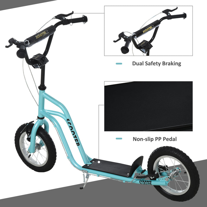 Kids' Steel Scooter - Height Adjustable, Blue and Black Kick Scooter - Perfect for Growing Children