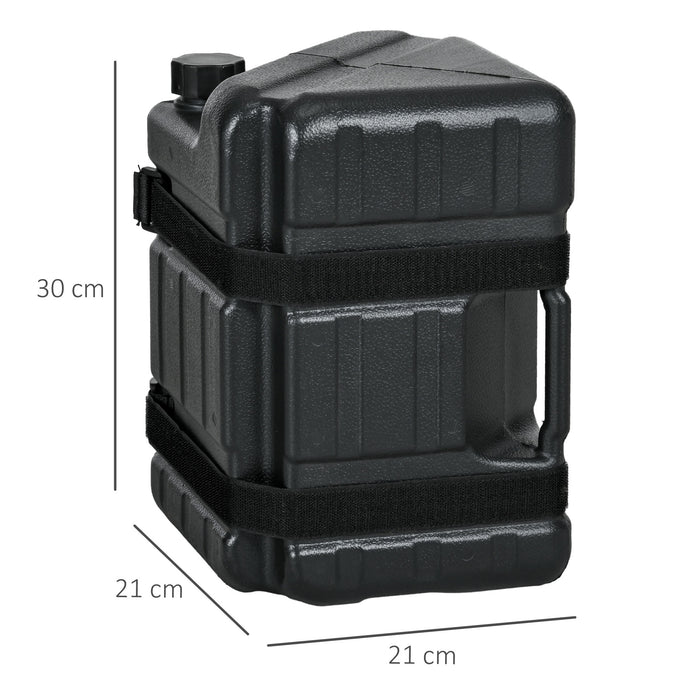 HDPE Gazebo Anchor Weights - Set of 4 Sand or Water Fillable Leg Stabilizers with Handles and Straps - Ideal for Outdoor Canopies and Event Tents Stability