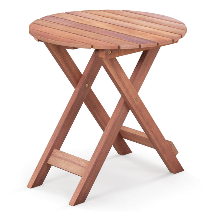 Wooden Side Table Frame-C - Slatted Tabletop, Sturdy X-shaped Structure - Ideal for Home and Office Spaces Needing Extra Storage and Surface Space
