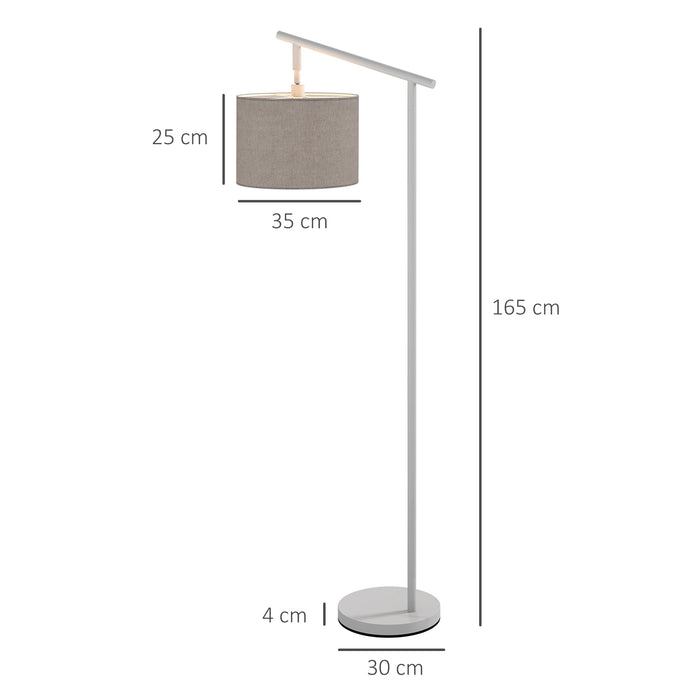 Rotating Modern Floor Lamp - 350° Adjustable Lampshade with LED Bulb for Ambient Lighting - Ideal for Living Room and Bedroom Decor