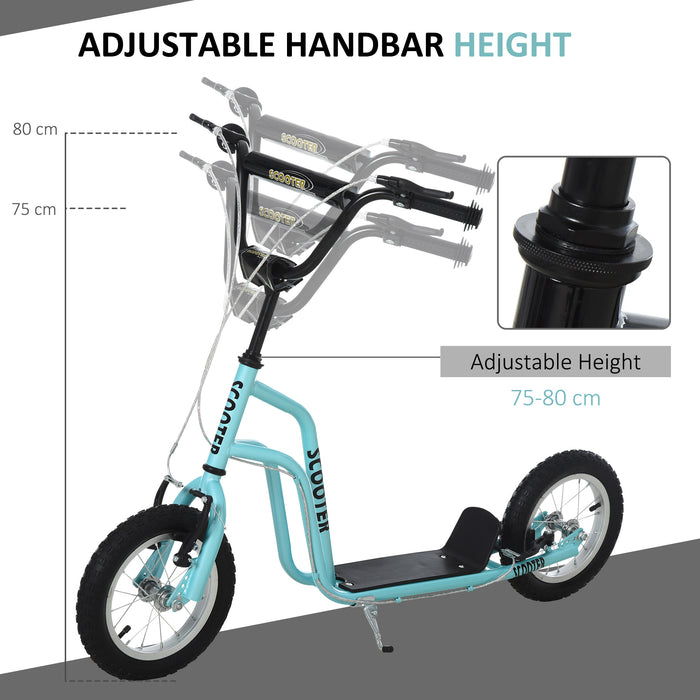 Kids' Steel Scooter - Height Adjustable, Blue and Black Kick Scooter - Perfect for Growing Children