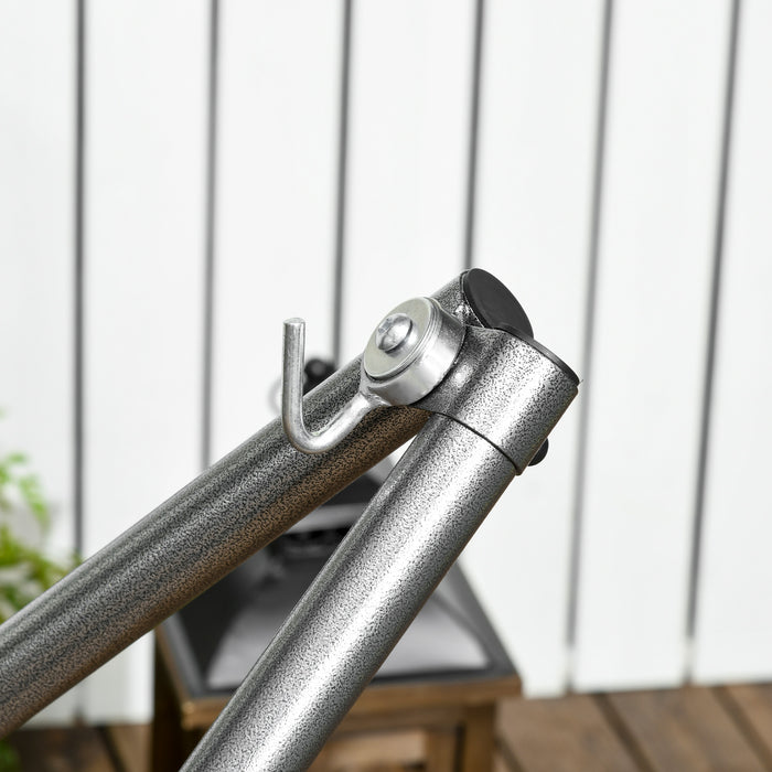 Foldable Multipurpose Metal Hammock Stand - 2-in-1 Design as Hammock and Clothes Drying Rack - Ideal for Outdoor Relaxation and Laundry Drying, 120kg Load Capacity