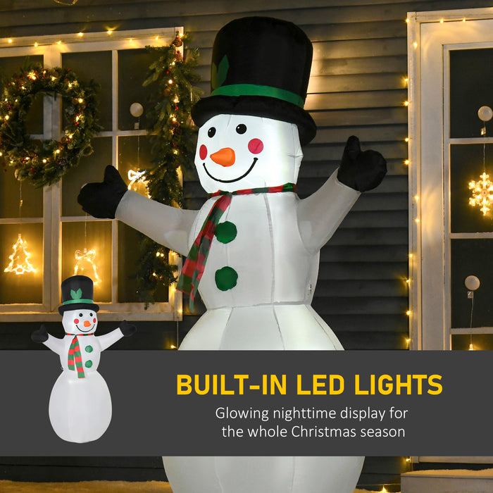 Inflatable Snowman Holiday Display - 1.8m Tall, Durable White Polyester Material - Festive Outdoor Decor for Winter Celebrations