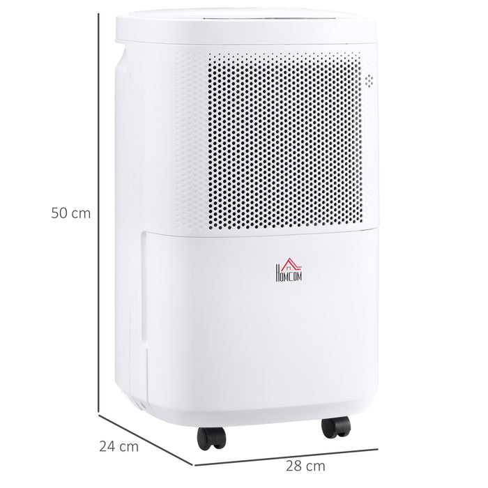 2200ML 10L/Day Portable Dehumidifier - Electric Air Moisture Removal with Quiet Operation and WiFi Smart App Control - Ideal for Home Laundry and Basement Spaces