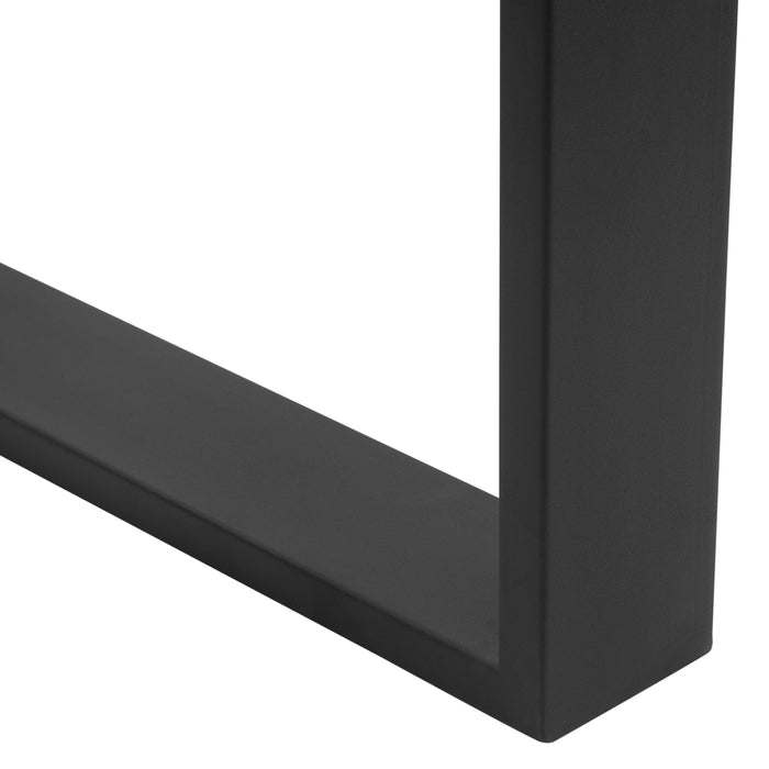 Industrial Strength Black Metal Table Legs - Square Set of 2 for DIY Furniture Projects, Includes Screws & Floor Protectors - Ideal for Coffee Tables, Chairs, and More