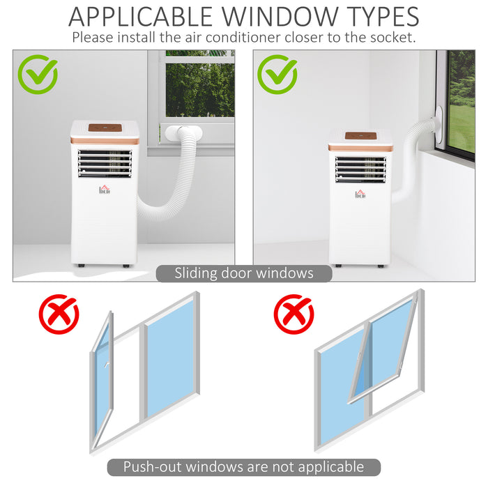 10000 BTU 4-In-1 Portable Air Conditioner - Cooling, Dehumidifying, Ventilating, 24Hr Timer, LED Display with Remote Control - Ideal for Home or Office Use