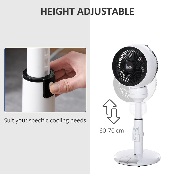 28'' Air Circulator Fan with Remote Control - 3 Speeds, 3 Modes, 70° Oscillation, 90° Vertical Tilt, Height Adjustable - Ideal for Home and Office Comfort in Black & White