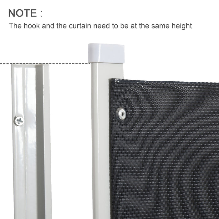 Safety Gate for Pets - Retractable, Folding Stair Barrier and Room Divider - Ideal for Dogs, 115cm Length x 82.5cm Height, Grey