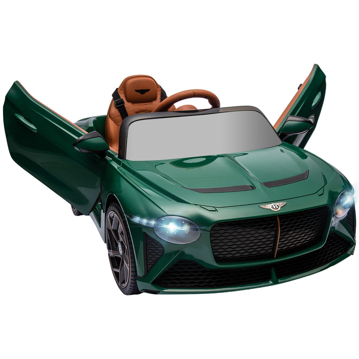 Bentley Bacalar 12V Licensed Electric Ride-On Car - Remote-Controlled Kid's Vehicle with Portable Battery, Green - Perfect for Children Aged 3 to 5
