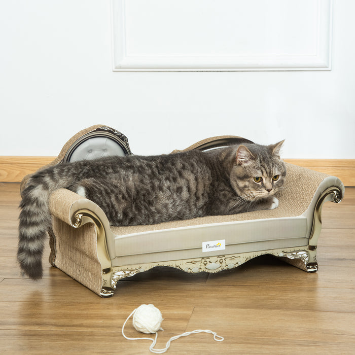 Cat Corrugated Scratching Pad - Durable Lounger and Play Station with Catnip - Ideal for Claw Maintenance & Furniture Protection
