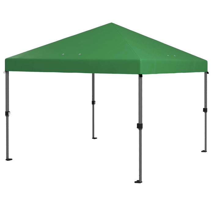Pop Up Gazebo 3x3m - Easy Setup 1-Person Marquee Party Tent with 1-Button Push & Adjustable Legs - Includes Stakes & Ropes for Stability