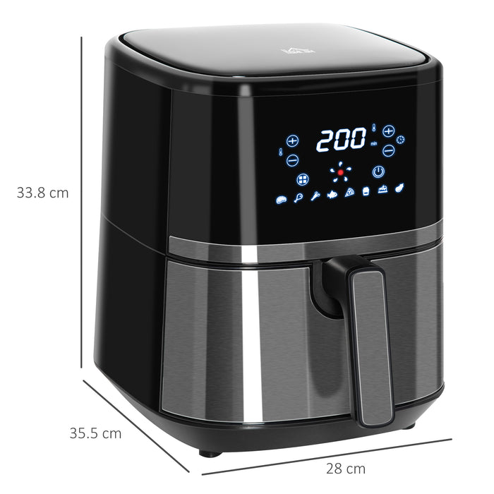 4.5L Digital Air Fryer 1500W - High-Efficiency Cooking with Adjustable Temp and Timer, Easy-Clean Nonstick Basket - Ideal for Health-Conscious Home Chefs