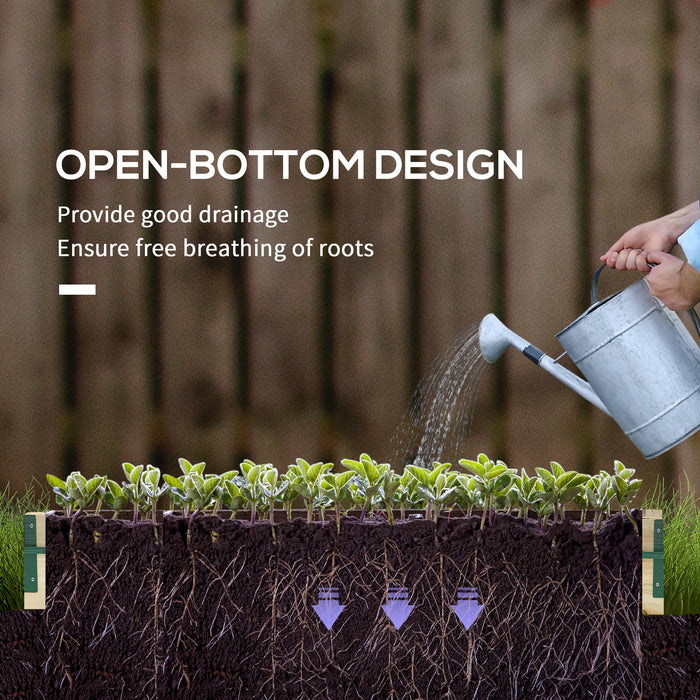 Garden Planter Box with Greenhouse - Elevated Wooden Bed with PVC Cover and Roll-Up Windows - Ideal for Growing Vegetables and Plants with a Natural Aesthetic