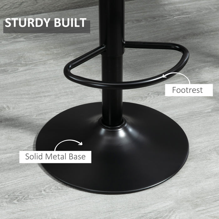 Adjustable Swivel Barstools, Set of 2 - Counter Height Dining Chairs with 360° Swivel, Footrest - Ideal for Home, Pub Seating in Grey