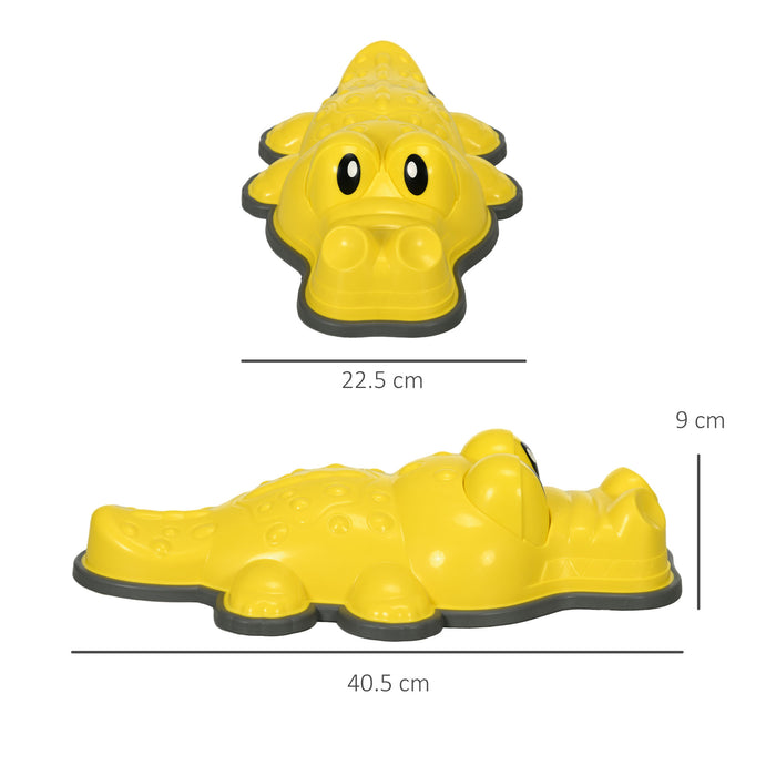 Crocodile-Themed 9-Piece Kids Stepping Stones - Anti-Slip Edge for Safe Balance Play, Stackable Design - Enhances Coordination for Indoor & Outdoor Use