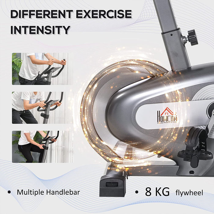 Indoor Magnetic Exercise Bike with 16lb Flywheel - 10-Level Adjustable Resistance & Cardio Workout Cycling Trainer, LCD Display - Ideal for Home Fitness Enthusiasts