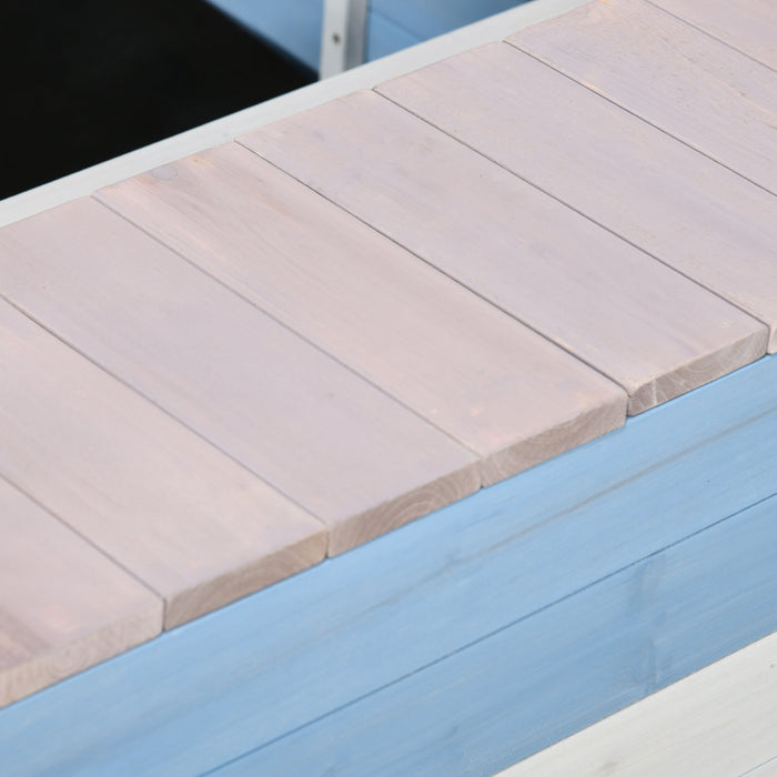 Wooden Kids Sandbox with UV-Protective Canopy - Durable Outdoor Play Sandpit for Ages 3-8 - Safe & Fun Backyard Activity Center for Children