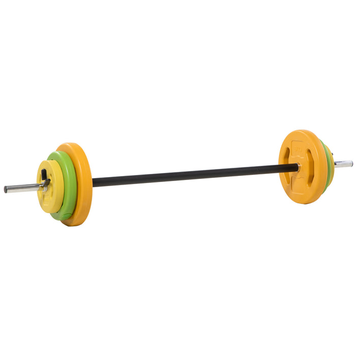 Adjustable 20kg Barbell Weights Set - Non-slip Handle and Body Pump Design for Enhanced Grip - Perfect for Home Gym Strength Training for Both Women and Men