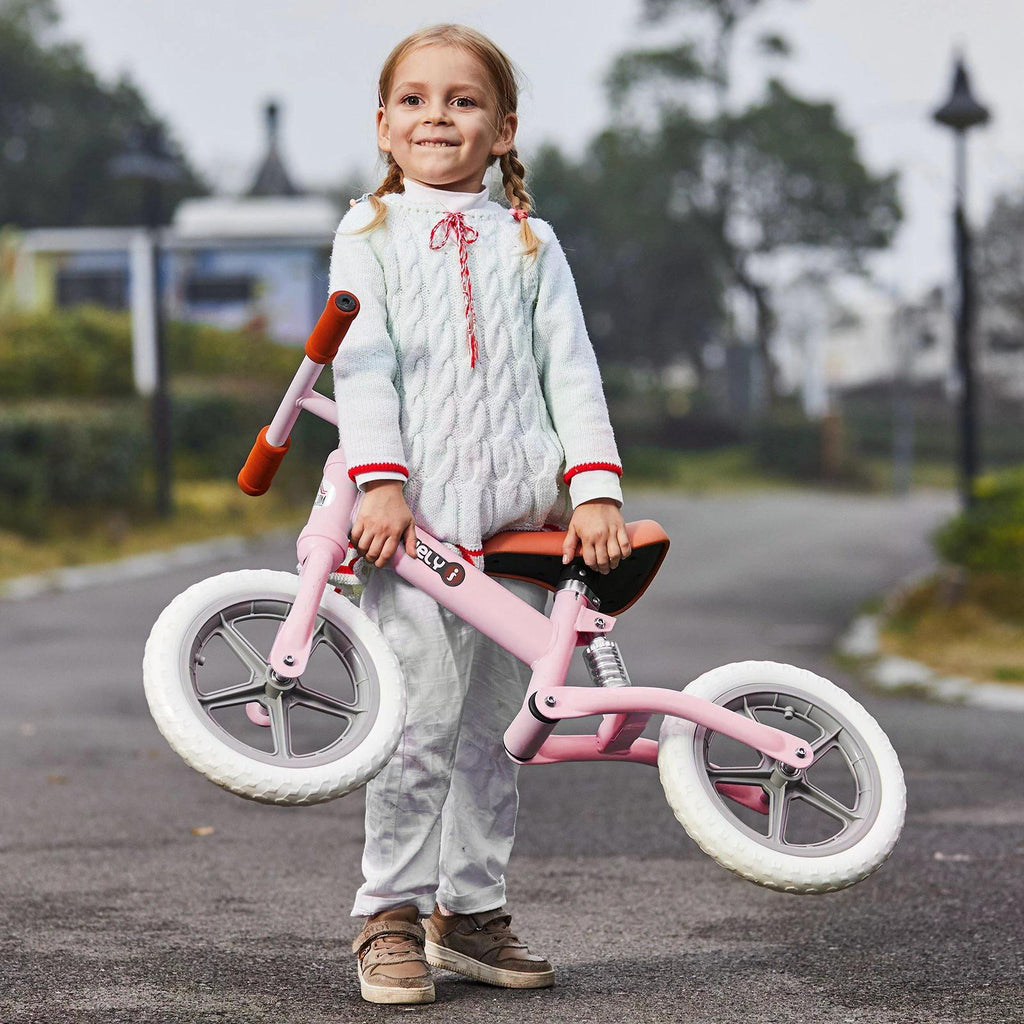 Toddler Balance Bike - No-Pedal Walking Trainer in Pink - Perfect for Helping Young Kids Develop Coordination Skills