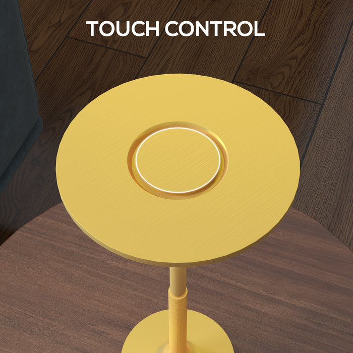 Touch-Activated Cordless Table Lamp - LED Desk Light with 4000mAh Battery, 3 Color Settings, Gold Tone - Ideal for Bedroom and Living Room Ambiance
