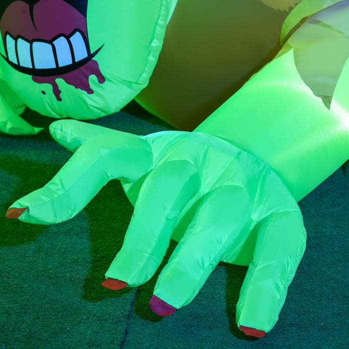 5FT Halloween Inflatables Ghost and Tombstone - LED-Lit Outdoor Decor with Built-in Lights - Perfect for Garden, Lawn & Party Festivities